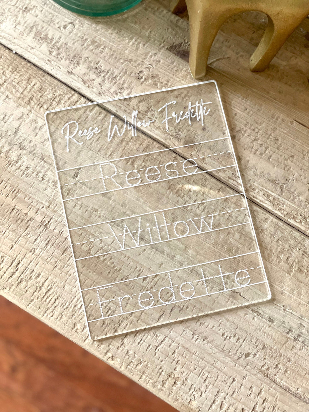 Custom Acrylic Name Tracing Board