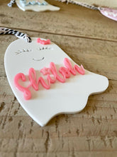 Load image into Gallery viewer, Girly Ghost Acrylic Name Tag
