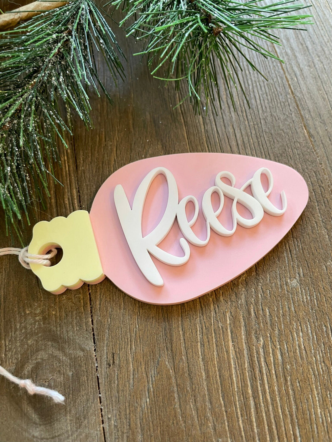 Vintage Christmas Bulb Tag,