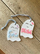 Load image into Gallery viewer, Girly Ghost Acrylic Name Tag
