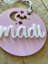 Load image into Gallery viewer, Round Acrylic Name Tag, Birthday Party, Gift Tag
