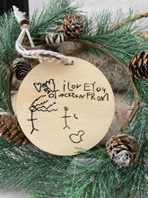 Load image into Gallery viewer, Child’s Artwork or Handwriting Ornament
