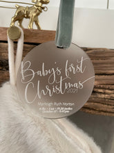 Load image into Gallery viewer, Baby’s first Christmas ornament, gift, keepsake
