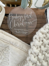 Load image into Gallery viewer, Baby’s first Christmas ornament, gift, keepsake
