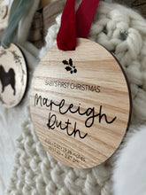 Load image into Gallery viewer, Baby’s first Christmas ornament, gift, keepsake
