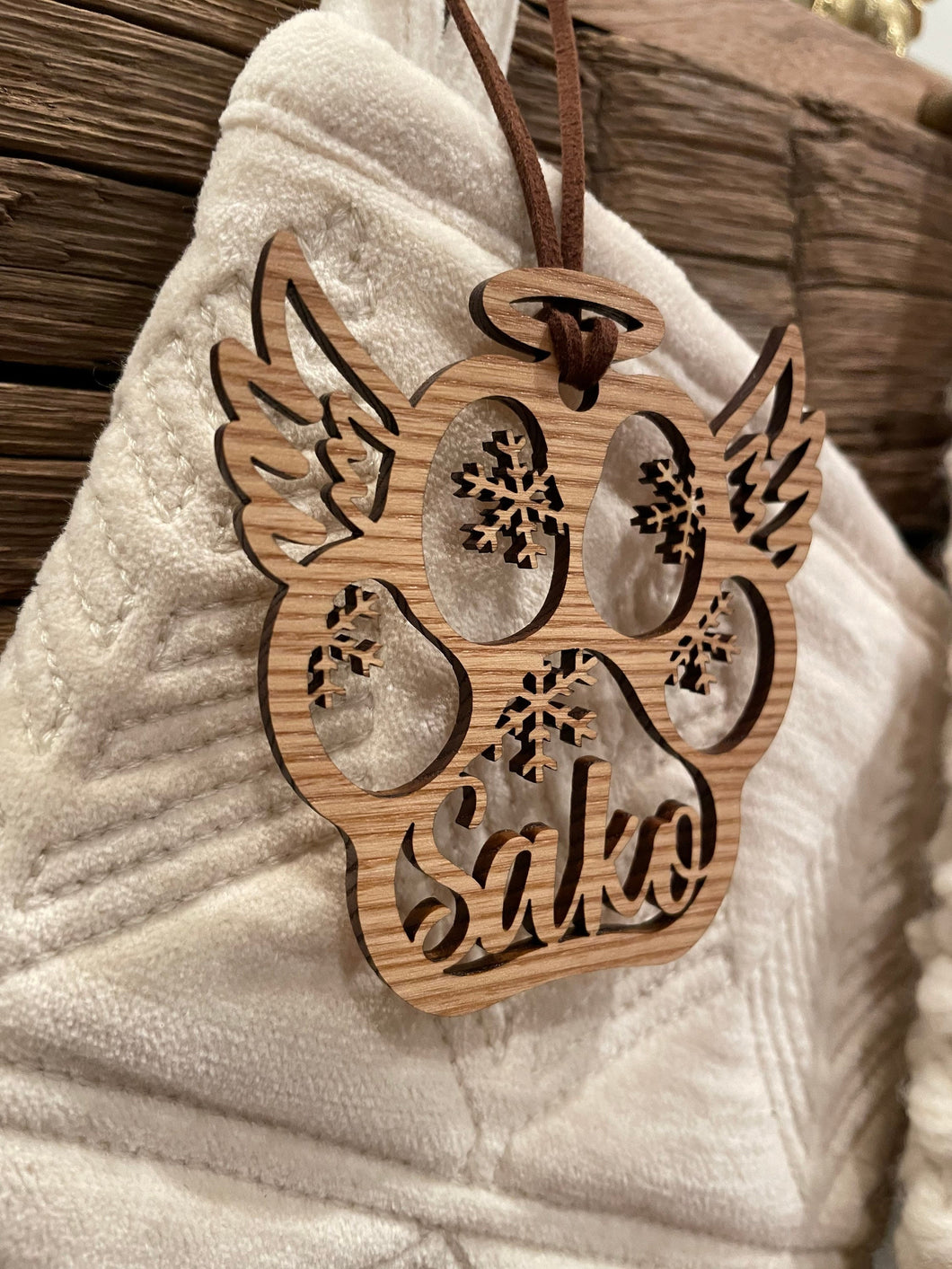 Pet Angel wings Memorial Ornament personalized