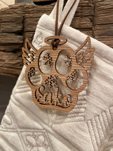 Load image into Gallery viewer, Pet Angel wings Memorial Ornament personalized
