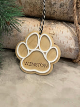 Load image into Gallery viewer, 3D Personalized Paw Print Ornament
