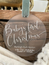 Load image into Gallery viewer, Baby’s first Christmas ornament, gift, keepsake
