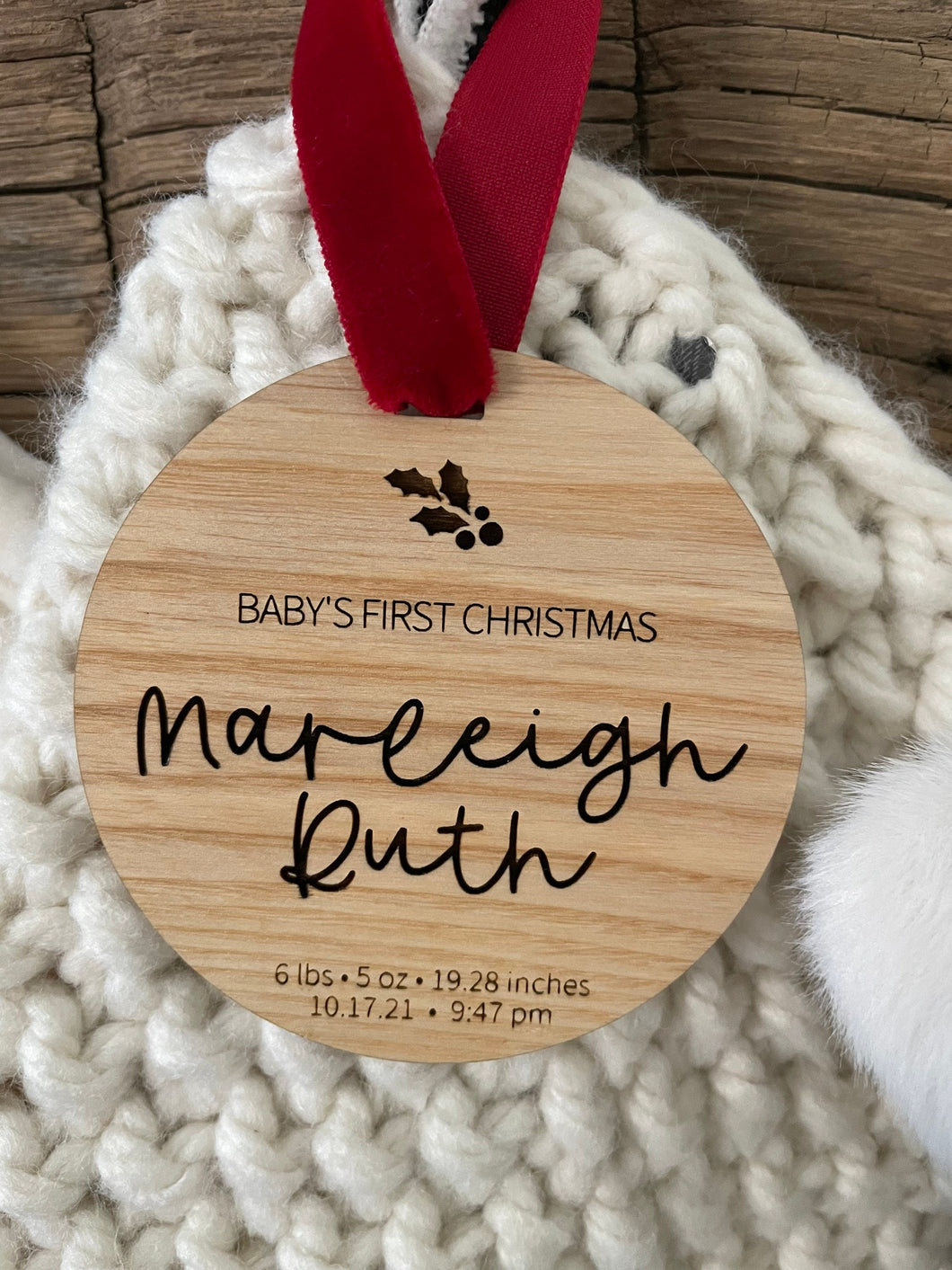 Baby’s first Christmas ornament, gift, keepsake