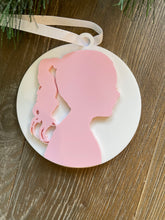 Load image into Gallery viewer, Silhouette Ornament, Custom Acrylic Silhouette Portrait
